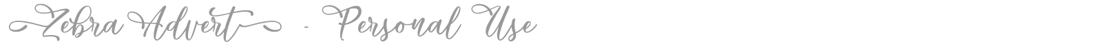 Zebra Advert font preview